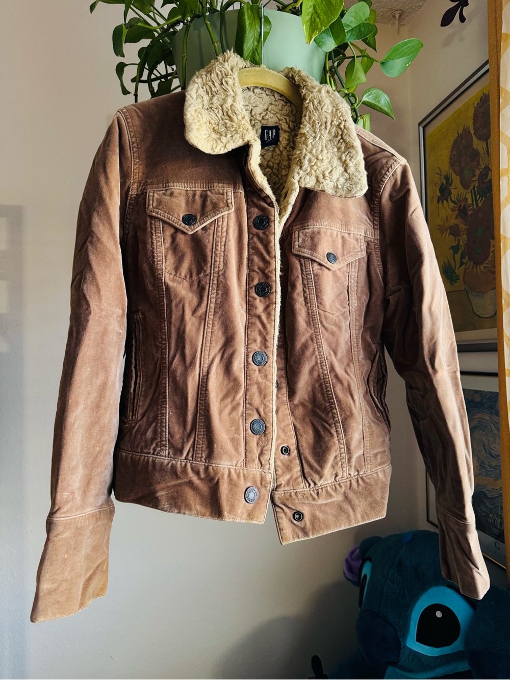 Vintage Y2K Gap faux fur suede jacket